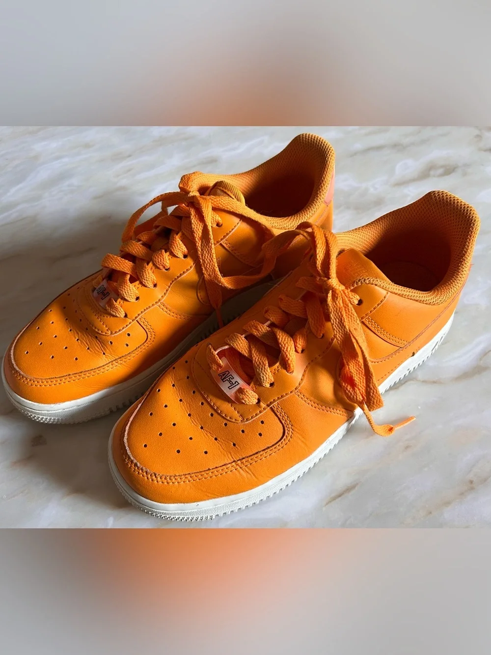 Nike Air Force 1 Low Essential “Orange Peel”Lifestyle Sneakers Size 7.5 Womens